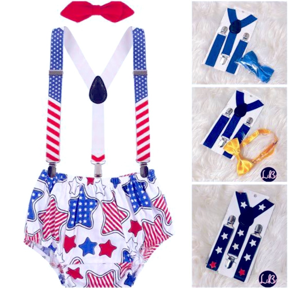 Suspender and bow tie for baby boy 3m ~ 3y adjustable
NEW